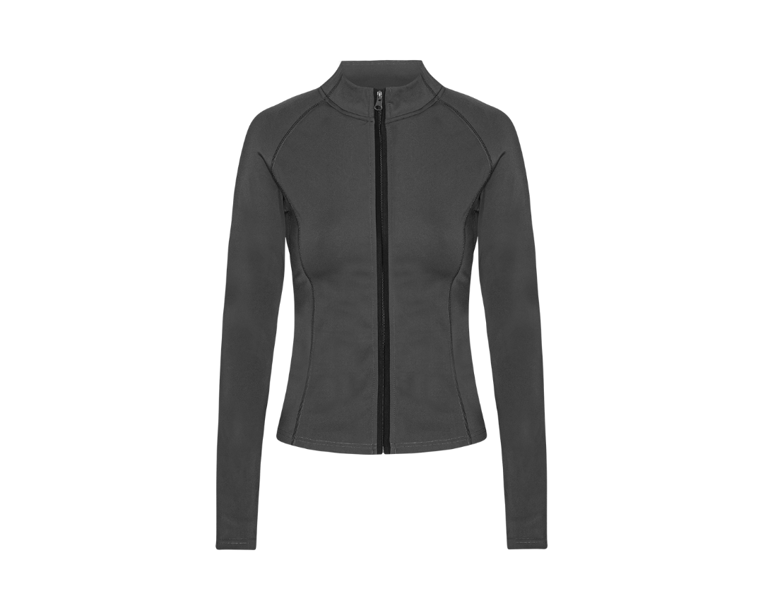 Exercere Blouses Active Zip Blouse - Slate Grey