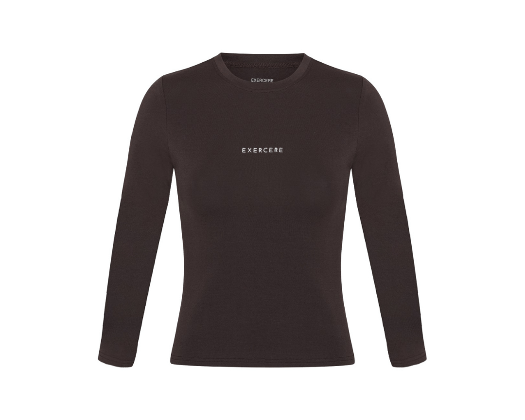 Exercere Blouses Jersey Long Sleeve - Coffee