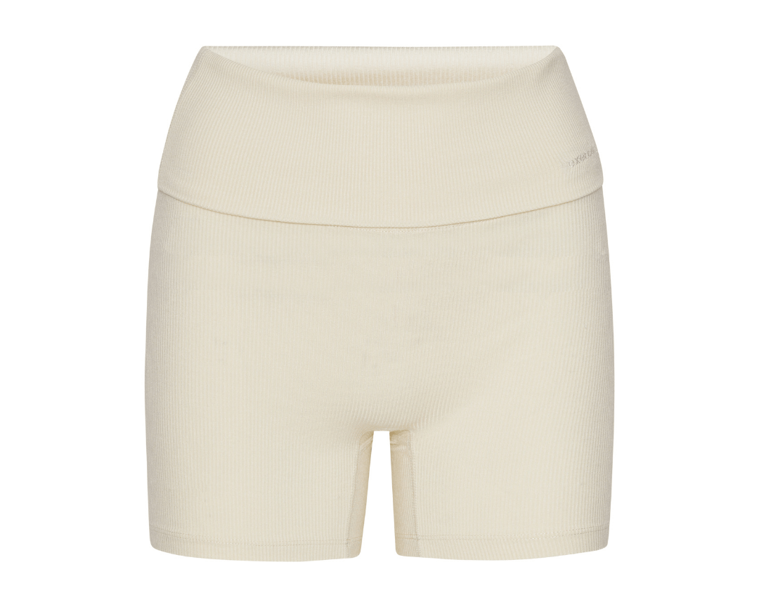 Exercere Shorts Rib Fold Over Shorts - Honey